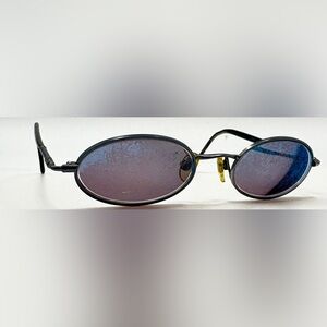 Vintage Revo Gunmetal Blue Oval Sunglasses Frames Only